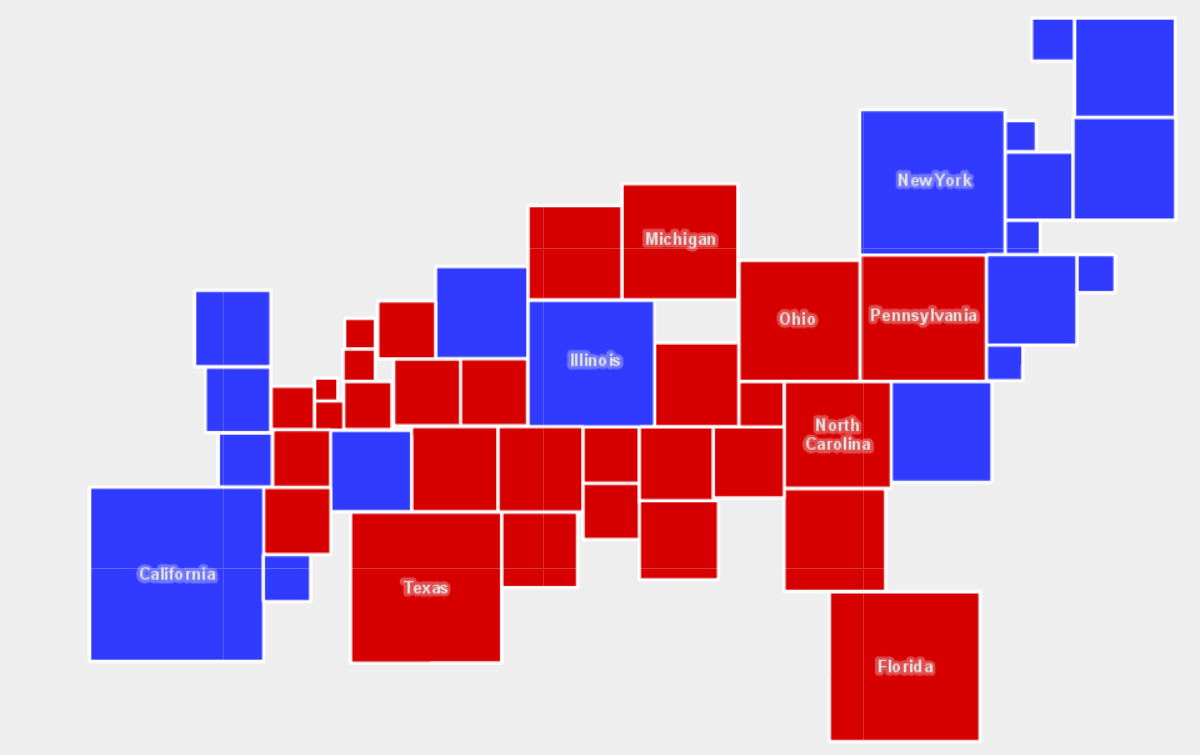 DeMers cartogram