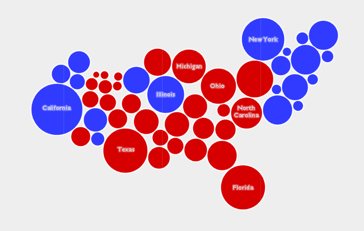 Dorling cartogram