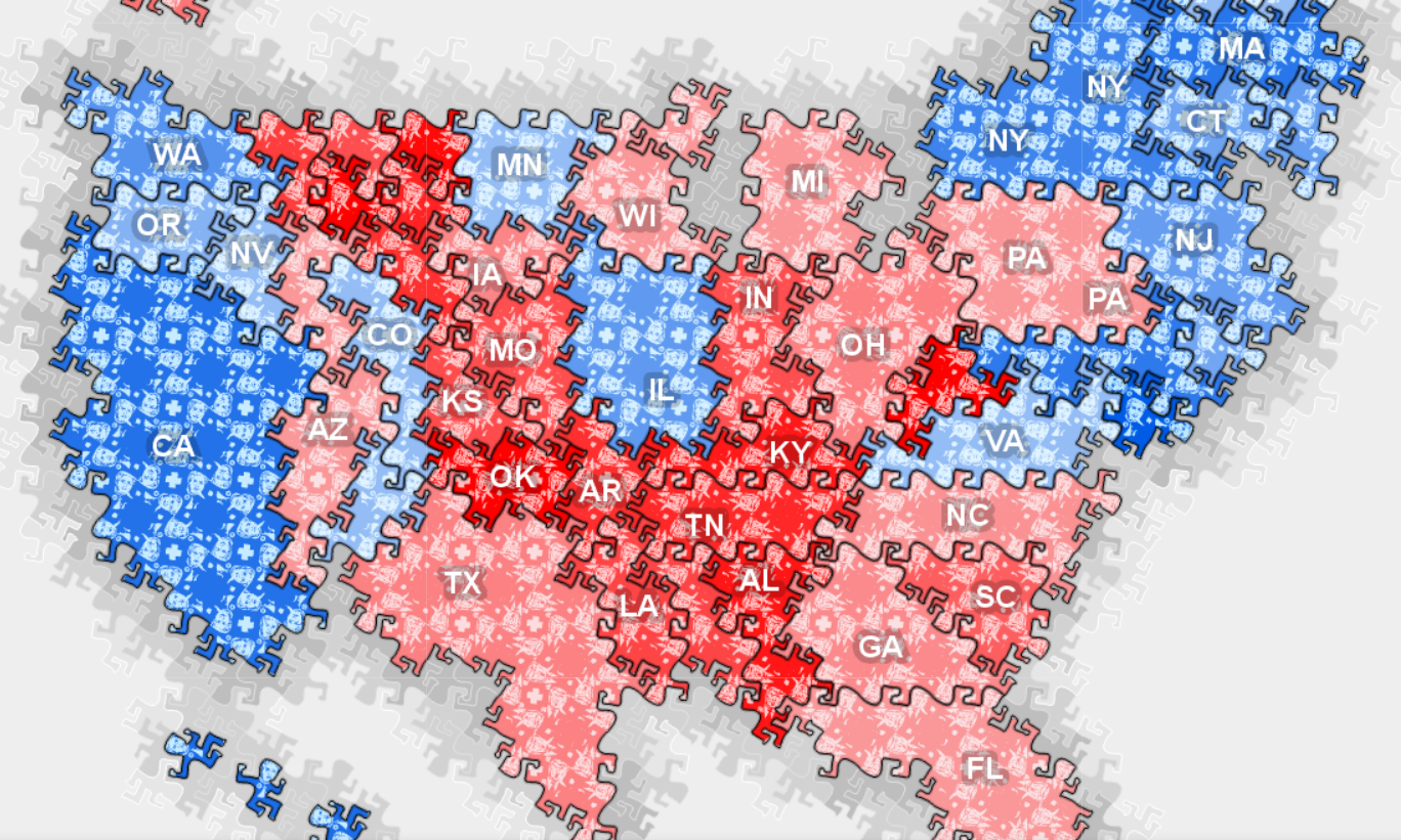 Tesselated cartogram